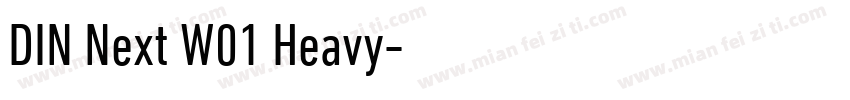 DIN Next W01 Heavy字体转换